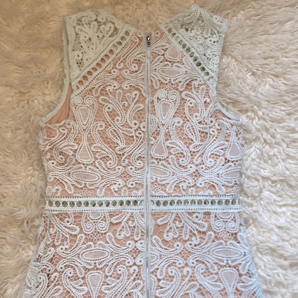 Lulus Dream Life Light Blue Lace Bodycon Dress Size Medium - Picture 8 of 11